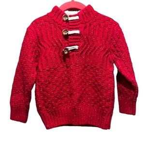 Cat & Jack Boy’s Red Fisherman’s Sweater Size 3T